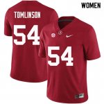 NCAA Women's Alabama Crimson Tide #54 Dalvin Tomlinson Stitched College Nike Authentic Crimson Football Jersey LL17R31OT